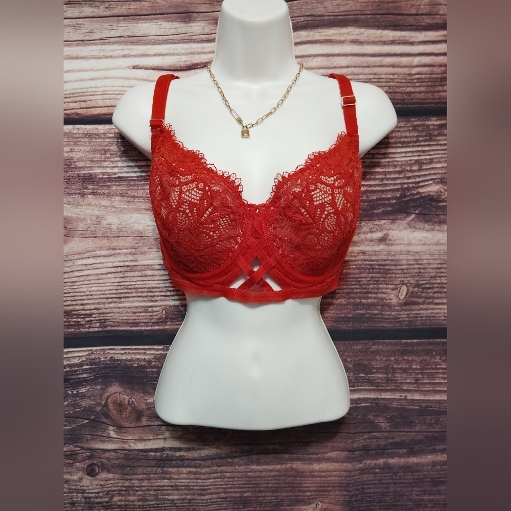 Burnt Orange Adore Me Lace Bra In A Size 40DD In New Condition!